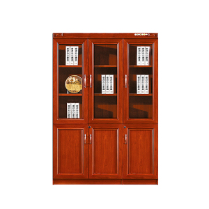 榭邦XB-1338三门书柜书柜办公家具办公室柜文件柜储物柜木质资料柜油漆贴木皮储物柜文件柜