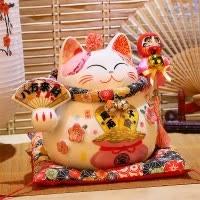 猫摆件店铺开业陶瓷小号日本礼品家居客厅存钱储蓄罐 三维工匠 『新款』21cm高[进宝]
