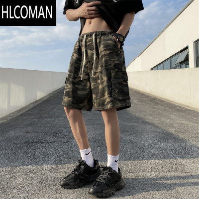 HLCOMAN迷彩工装短裤男夏季美式街头嘻哈宽松休闲百搭vibe潮牌痞帅五分裤