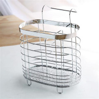 沥水家用置物架大号筷笼挂壁式厨房快子楼栏筷子筒插简约专用 敬平 加粗椭圆4726