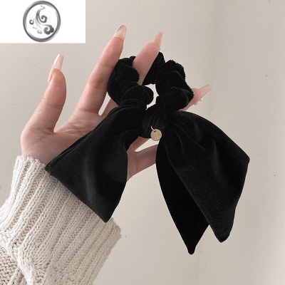 JiMi复古优雅~气质丝绒蝴蝶结发圈ins风高级感扎头绳女2022年新款皮筋