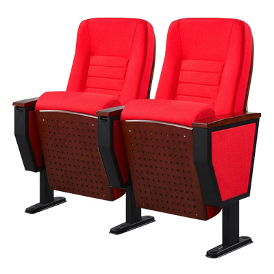 臻远ZY-LTY-47礼堂椅剧院椅会议室椅子红色不带前写字板双人位