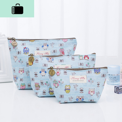 创意小鸟可爱化妆包女 韩版大小号组合防水洗漱收纳包便携手拿包NEW LAKE女手包