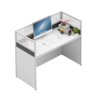 铭威盾简约现代隔断四人位屏风卡座工作位职员办公桌椅组合办公家具一字型不带柜