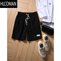 HLCOMAN玉米格肌理!330G雪尼尔短裤!夏季休闲宽松男士五分裤中裤潮
