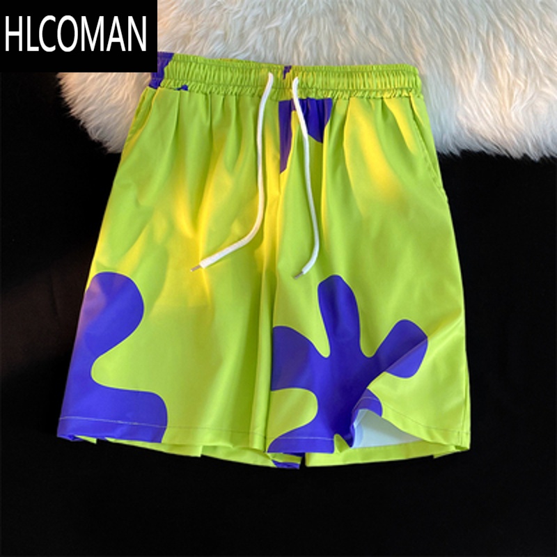 HLCOMAN派大星同款短裤沙滩裤夏季篮球运动休闲宽松男女情侣五分裤子睡裤