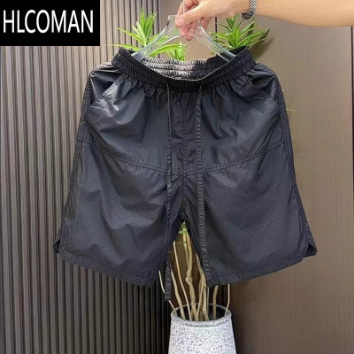 HLCOMAN薄款高级短裤男夏季2024新款透气沙滩休闲时尚百搭速干运动五分裤