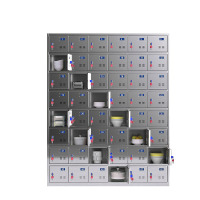 戴劲 201不锈钢碗柜餐盘柜食堂餐具收纳储存柜碗碟存放柜储物柜 48门柜