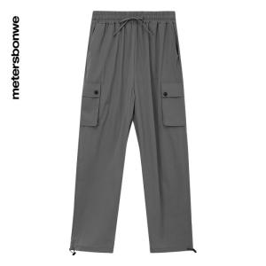 [1件3折价:69]美特斯邦威弹力百搭立体口袋高腰宽松女士工装休闲裤