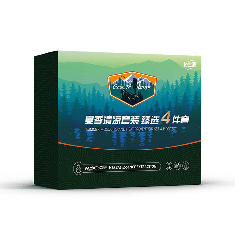 裕金源 夏季清凉套装 (植萃舒缓香氛花露水花露水120ml+冰感清凉喷雾110ml+鼻舒1.5g+万金油3.5g) 臻选