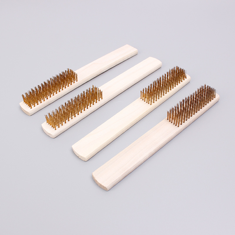 除锈钢丝刷刀刷铜丝刷抛光除锈清洗打磨清洁刷木柄钢丝刷