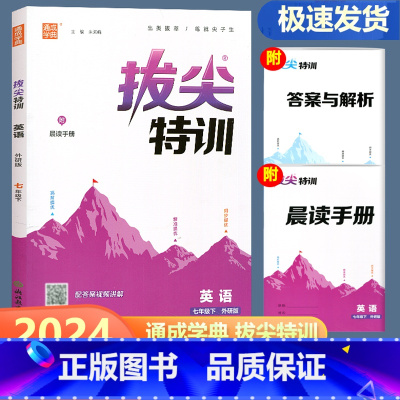 英语 外研版 七年级下 [正版]2024新版通城学典拔尖特训七年级下册英语外研版 初中生初一7年级下册同步练习册课时特训