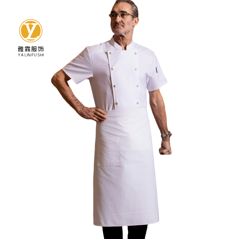 雅霖服 灰标半袖厨师服YLF669/SC6YSYP 件