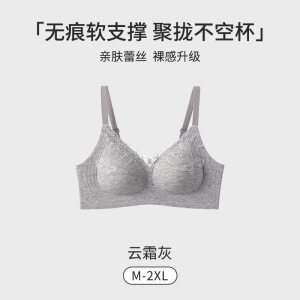 2026新款螺纹内衣女聚拢小胸收副乳防下垂性感蕾丝无痕美背文胸罩