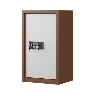 铭威盾指纹电子保密柜钢制密码文件柜档案柜矮柜保密资料柜办公柜单门咖白:电子锁