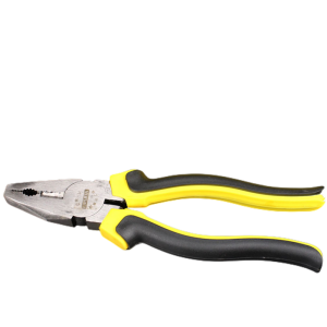 鑫环境 香蕉柄钢丝钳 欧式 老虎钳 钳子 盒装 包塑手柄 平口钳[2把装]