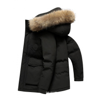 连帽男式羽绒服男士冬季新款加厚短款貉子毛领户外保暖羽绒服男装