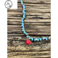 JiMi甜酸手工蓝色系串珠项链2023年新款潮百搭锁骨链个性小众ins度假