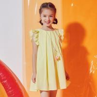 [2件2折价:49]moomoo童装女童连衣裙夏季新款女孩儿简约小清新设计感小众裙子