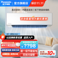 松下(Panasonic)新一级能效节能省电 直流变频冷暖 卧室家用壁挂式空调挂机自清洁 强速冷暖 E9KQ10