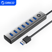 奥睿科(ORICO) CL7U USB3.0分线器7口扩展坞铝合金HUB集线器延长器 独立供电笔记本台式