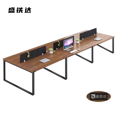 盛铁达 办公桌带挡板 3600*1200*750mm STD-XTBG22 张
