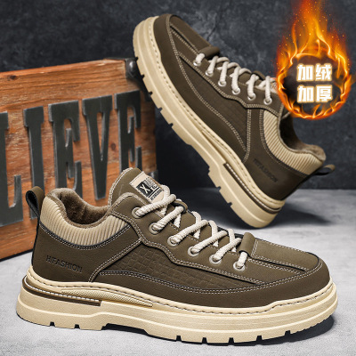 马丁靴男款高帮秋冬季新款英伦风复古中帮大码防滑工装鞋男靴