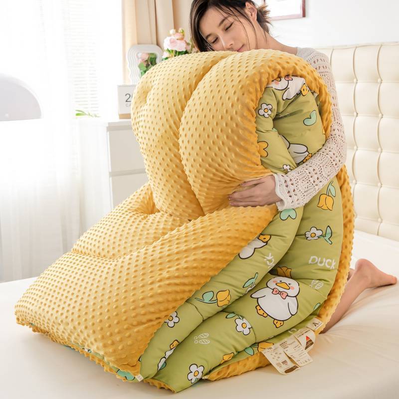 A类母婴级豆豆绒被子冬被棉被被芯加厚保暖空调被褥春秋宿舍学生