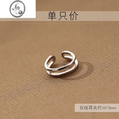 JiMi[]925银银复古耳夹小众2022年新款潮耳钉无耳洞耳骨夹女夏