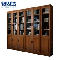 铭思达实木书柜六门台