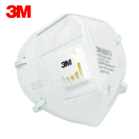 3M口罩 9001V耳戴式/9002V头戴防尘 防风沙防雾霾PM2.5男女KN90带呼吸阀 骑行防护