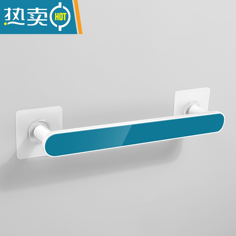 敬平免打孔浴室拖鞋架壁挂挂式鞋架厕所墙壁鞋子收纳器卫生间置物架 [3个装]蓝色浴室置物架