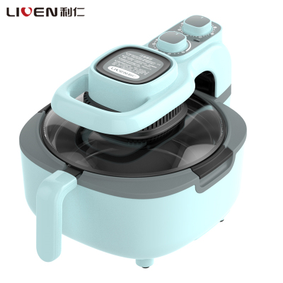 利仁(Liven)空气炸锅家用多功能无油煎炸无烟大容量热空气循环不粘烤架易清洗自动断电KZ-5L