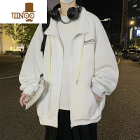 YANXU立领夹克男秋季新款潮牌港风宽松开衫卫衣男生青少年休闲百搭外套