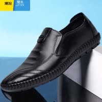 聚范2024新款皮鞋男春季新款男鞋英伦商务男士休闲皮鞋工作豆豆鞋子男