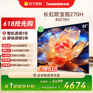 长虹电视85Z70H 云帆AI影像 双驱16晶MiniLED 内置分舱回音壁 云帆AI大模型4K超高清平板液晶电视政府补