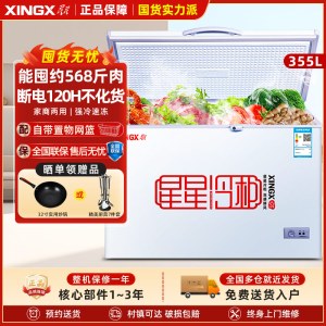 星星(XINGX) BD/BC-355E 355L 卧式 冷柜 冰柜 卧式冷柜 大冰柜商用 强冷冻设计 机械控温