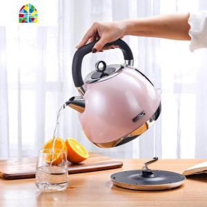 思迪乐电热水壶304不锈钢自动断电家用烧水壶+1.5L保温壶粉色套装 FENGHOU 粉色电热水壶880S粉色