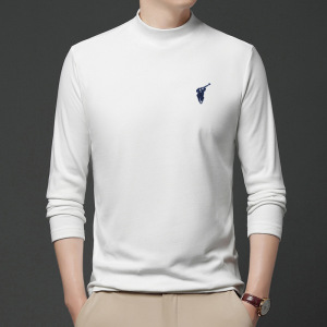 真德绒男士打底衫秋冬季新款半高领自发热内搭保暖男士卫衣