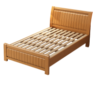 鑫木樽单人床1.5*2*0.96m+5cm床垫+床头柜1组