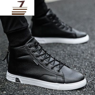 尗卡雪地靴男士短靴高帮男鞋加绒保暖棉鞋马丁棉靴防水防滑男靴子