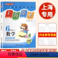 语数英[共3册] 六年级下 [正版]2024上海作业六年级数学6年级上下册全新修订版钟书辅导书第二学期下册上海地区教