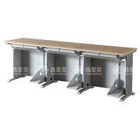 鑫星奈XXN4012421 隐藏式翻转电脑桌培训桌教室机房多媒体学习桌办公桌C款三人位