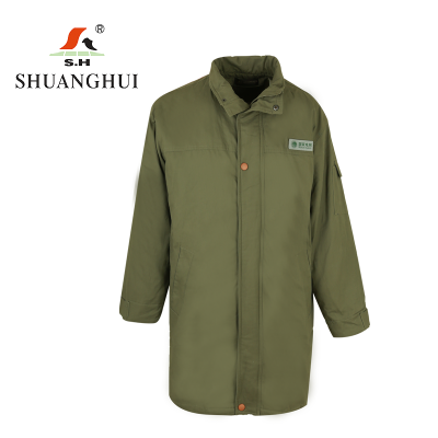 双惠男女款冬季标志工作服上衣SHM-301,内胆90白鸭绒,军绿色155-195
