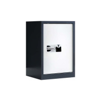 豪利特保密柜财务档案柜文件柜办公室资料储物柜保险柜 单门灰+白-国保指纹锁