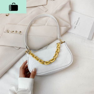 夏天白色包包女包2020新款潮法式网红腋下包时尚潮流百搭链条斜挎NEW LAKE女士单肩包