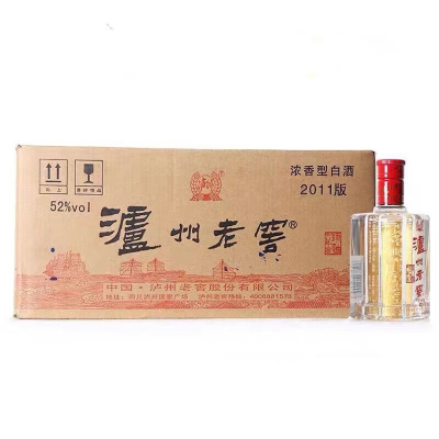 泸州老窖 六年窖头曲小酒52度125ml*24浓香型白酒整箱 日常口粮 小容量小体积(2011版)