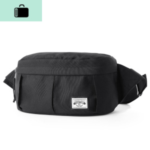 日系休闲斜挎包男包潮流运动单肩包小背包简约男士腰包斜背胸包男NEW LAKE 黑色男士单肩包 黑色