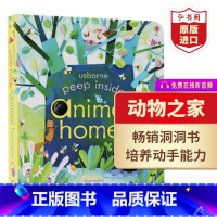 [正版]动物之家 英文原版 Peep Inside Animal Homes Usborne 动物家园 偷偷看里面系列