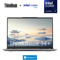 联想ThinkPad ThinkBook 14+ 0TCD 14英寸标压便携轻薄笔记本电脑 (英特尔Evo平台认证酷睿Ultra7 155H 16G内存 512G固态 2.5K)
